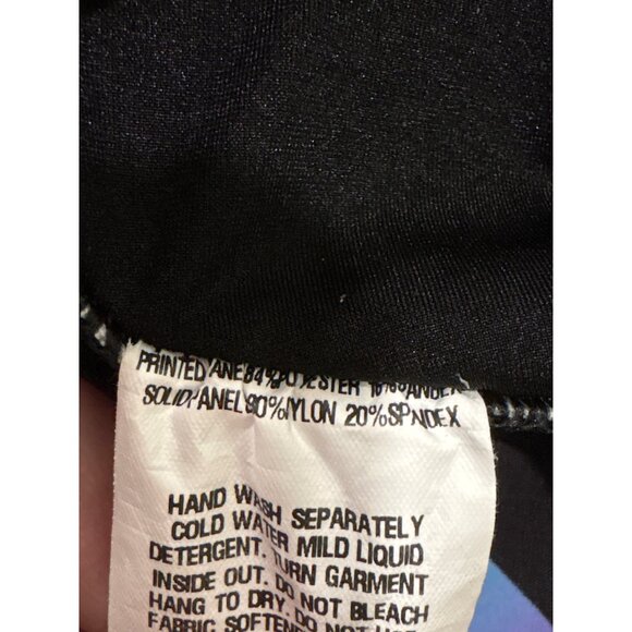 Girls GK Elite Cirque Gymnastics Leotard Rainbow Star Print Black Side Panels - Picture 5 of 5